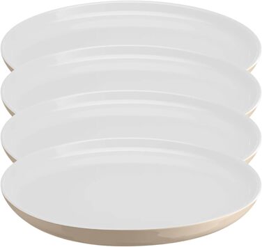 Тарелка обеденная 27,9 см, набор 4 предмета, белый/кремовый Everyday Emile Henry