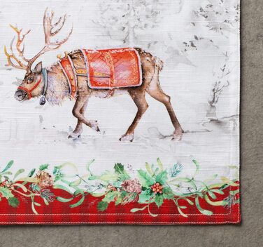 Бавовняні килимки для серветок, набір з 4 шт. , декоративні килимки для серветок, пасхальні килимки, що миються, для свят, вечерь, весни, літа (33 см x 48 см) (05 - Різдвяна традиція), 39Hermine 100