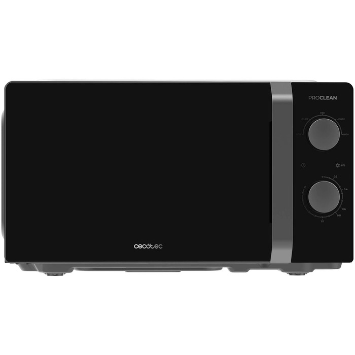 Мікрохвильова піч Cecotec Inverter - об&39єм 19 л - розморожування, нагрівання та приготування - інвертор Proclean 5010. 700 Вт, 5 рівнів потужності, світлодіодний дисплей, поворотний стіл 245 мм, таймер, 8 програм (чорна, ручна)