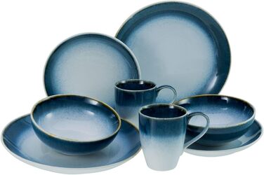 Серія Cascade Bowls Mix, набір чаш Buddha 4 предмети (Синій, комбінований набір 8 предметів), 17546