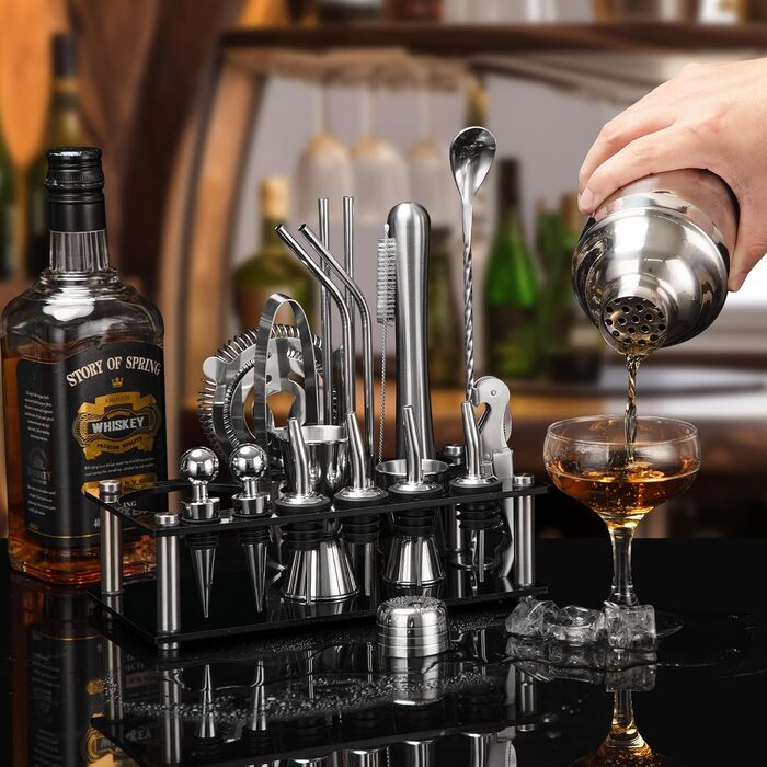 Набор бармена 20 предметов для приготовления коктейлей Cinnani