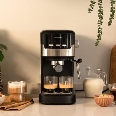 Эспрессо-машина 20 бар, 1100 Вт чорная Power Espresso 20 Pecan Cecotec