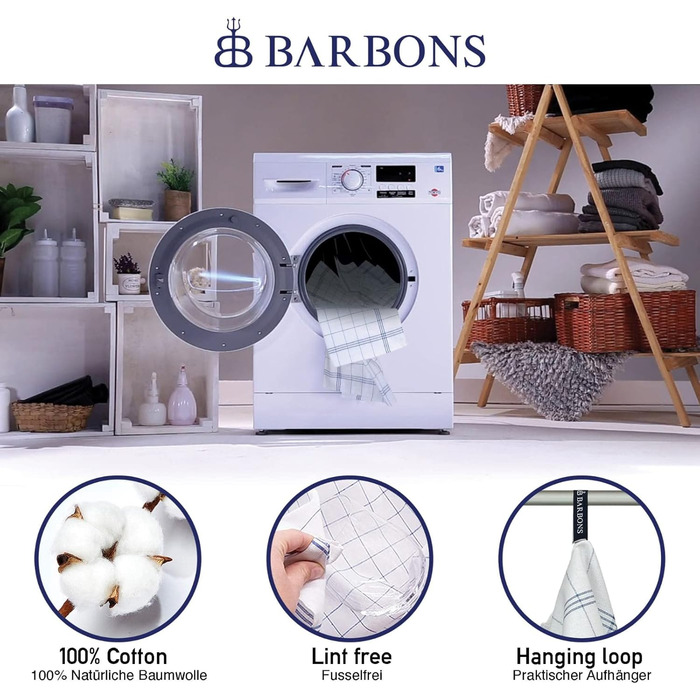 Набір з 10 кухонних рушників 50 x 70 см, синій BARBONS