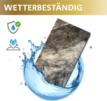Стінові панелі AS Country Stone під мармур 60x120 см ПВХ-облицювання стіни з пластикових панелей для кухні, ванної кімнати тощо Панель кухонного фартуха (4 шт., Shadow)