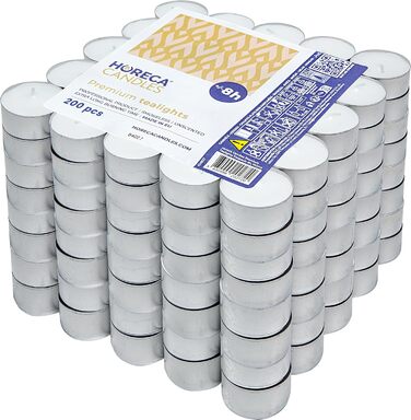 Чайні свічки, час горіння 8 годин, 200 шт. HORECA CANDLES