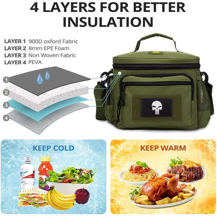 Термосумка 12,3 л зелена Bunnychic