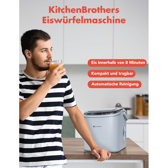 Льдогенератор 1,2 л 95 Вт белый KitchenBrothers