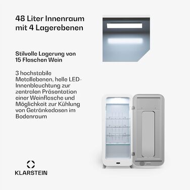 Винний холодильник до 15 пляшок рожевий Klarstein