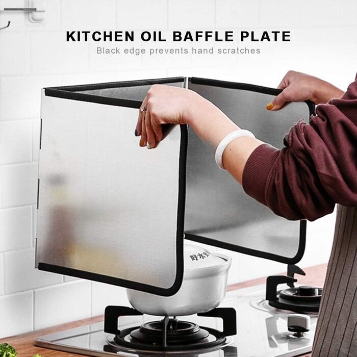 Складной брызгозащитный экран для кухонной плиты GEEKHOM