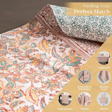 Бавовняні килимки для серветок, набір з 4 шт. , декоративні килимки для серветок, пасхальні килимки, що миються, для свят, вечерь, весни, літа (33 см x 48 см) (14 - Nila), 39Hermine 100