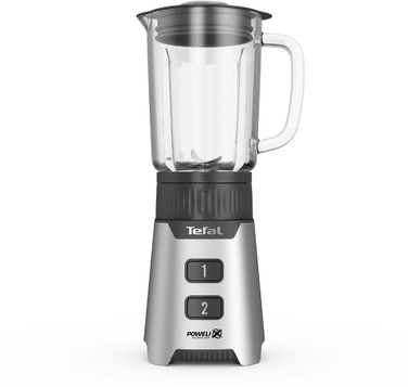 Tefal Блендер стационарный Minimix Glass 400Вт, чаша-700мл, емкость для полосы to go, стекло, серый