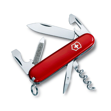 Ніж швейцарський 13 функцій, 84 мм, червоний Victorinox Sportsman