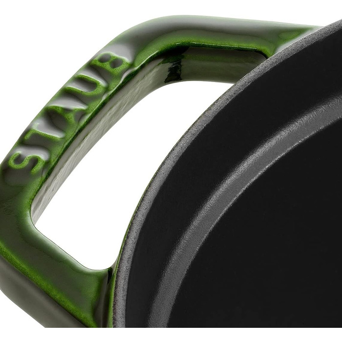 Чавунна жаровня/кокотниця STAUB, овальна 6,7 л, (33 см, базилік/зелений)