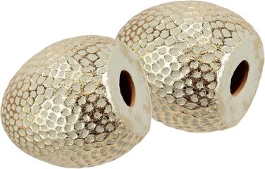 Декоративне пасхальне яйце, Прикраса столу, Прикраса саду, Пасхальна прикраса, Пасхальна фігурка, Весняна прикраса, Пасхальне яйце, Яйця, Пасхальна прикраса, Прикраса для вінків, Пасхальні вінки, Квіти, Весняна прикраса, Золото, Набір з 2 шт.