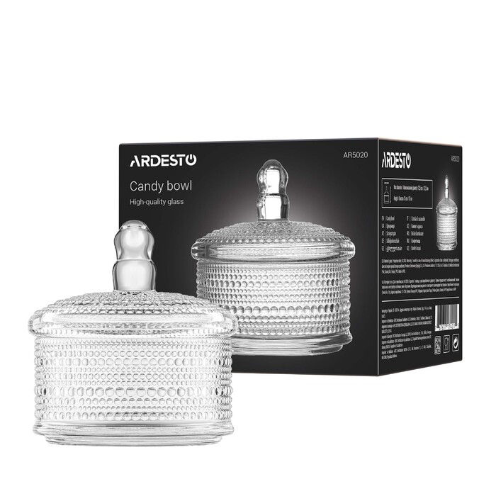 ARDESTO Конфета Verbena, 12.5см, стекло, прозрачный