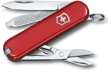 Ніж швейцарський 7 функцій, 58 мм, червоний Victorinox Classic SD Colors Style Icon