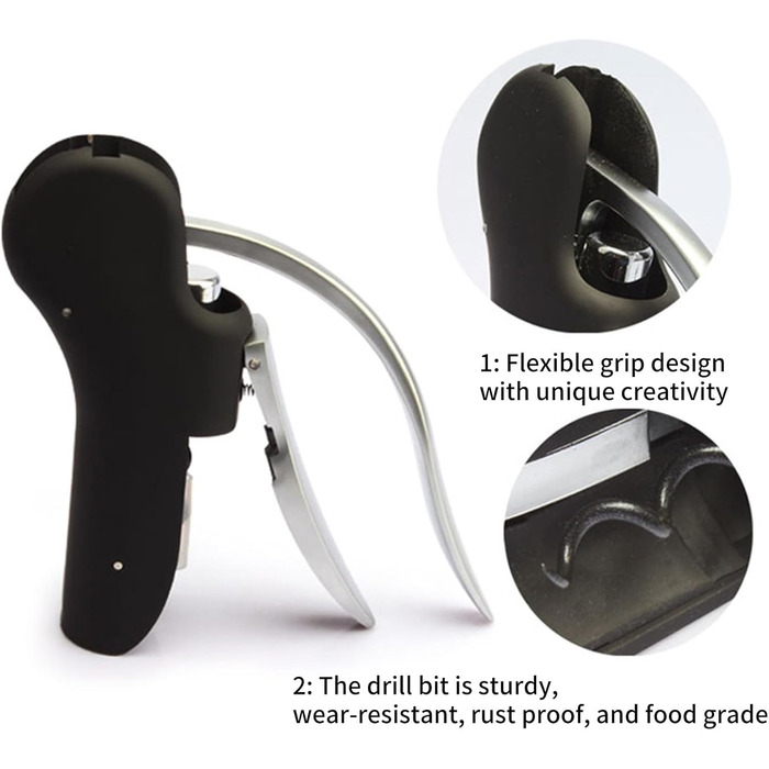 Профессиональный штопор с эргономичной ручкой jiingekk