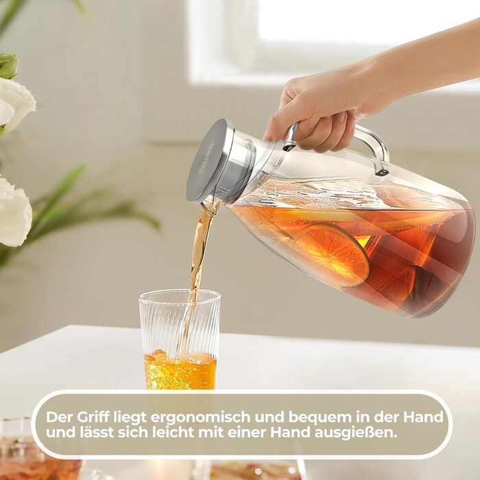 Кувшин с крышкой и щеткой для горячих/холодных напитков 3 л SUSTEAS