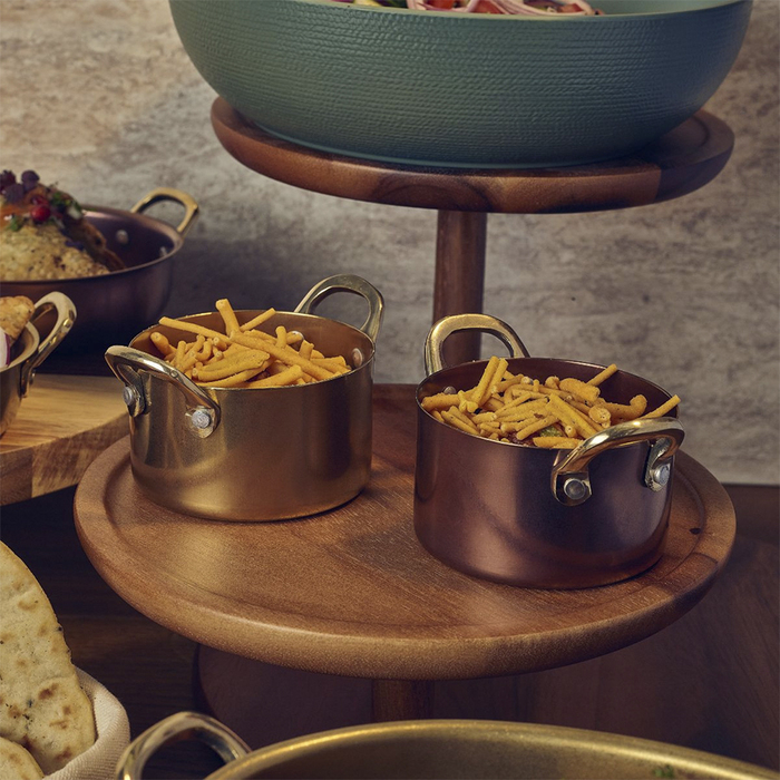 Міні-каструлька 9*5.25 см, 340 мл, Gold Vintage Steel, GenWare