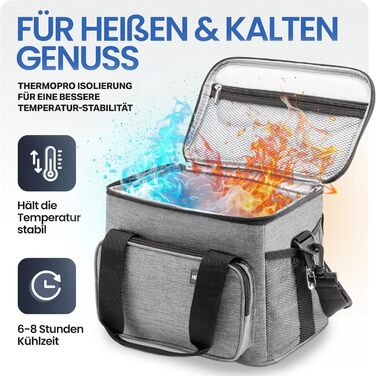 Маленька термосумка 10 л світло-сіра HELDENWERK