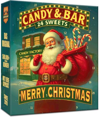 Різдвяний адвент-календар 2025 з 24 американськими солодощами Candy & Bar