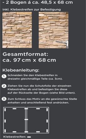 Кухонный фартук брызгозащитный экран 97 x 68 см KLINOO