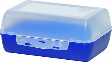 Прозрачный пищевой контейнер Emsa VARIABOLO (синий), 19 x 13,5 x 9 см