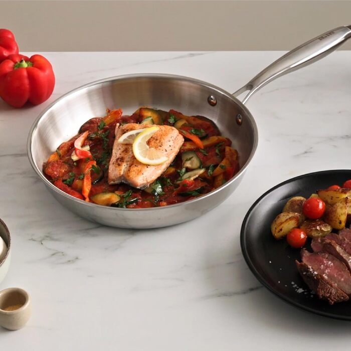 Сковорода тришарова 24 см, нержавіюча сталь Ibili