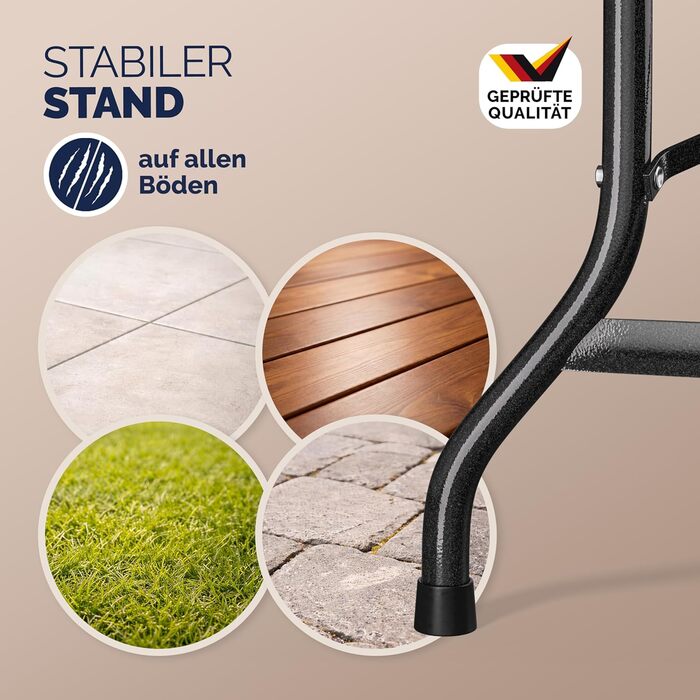 Складний стіл 180x75 см білий Casaria