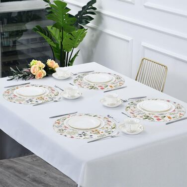 Салфетки для стола с весенними цветами 6 шт 39 см Mexpekil