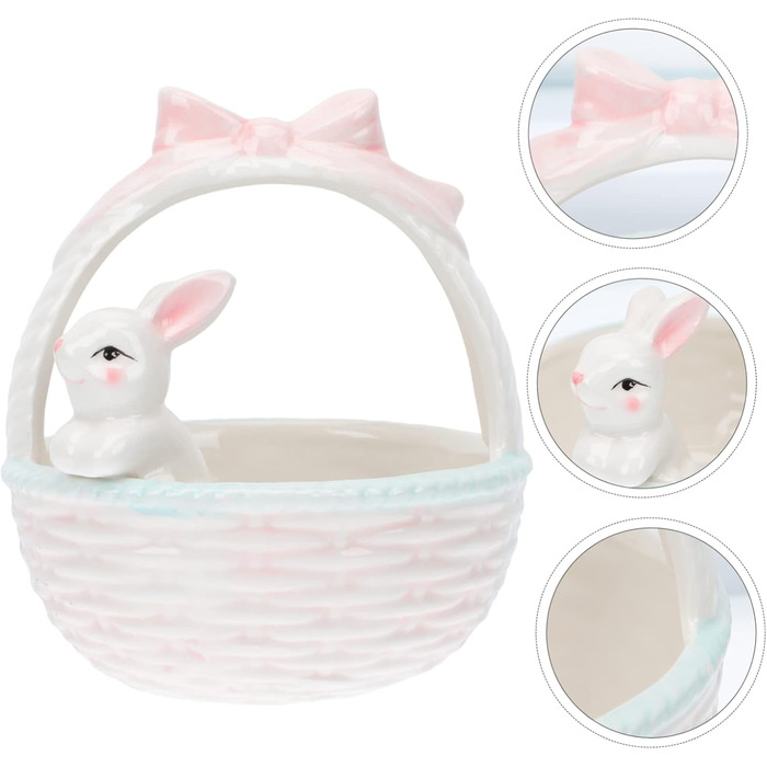 Керамічна декоративна фігурка зайчика до Великодня ABOOFAN