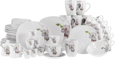 Набор посуды на 6 персон, 62 предмета Square Orchidee Creatable