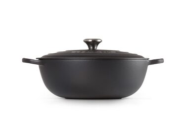 Чавунна каструля Le Creuset Signature La Marmite, 32 см, 4,1 л, підходить для всіх типів плит та індукції (матовий чорний)