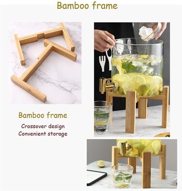 Диспенсер для напоїв скляний з краном 5 л Generisch