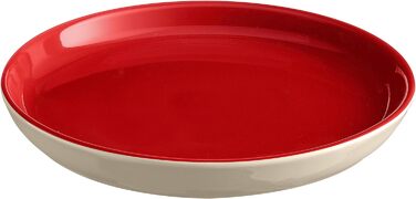Тарелка десертная 20,3 см, красный/кремовый Everyday Emile Henry