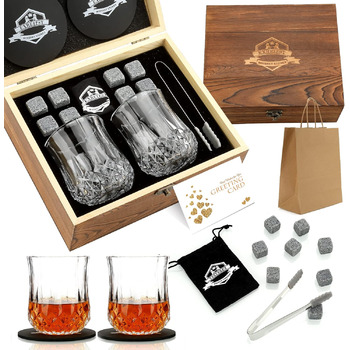 Подарочный набор из 8 многоразовых охлаждающих камней для виски с зажимом для льда, Whiskey Stones, exreizst