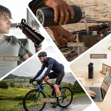 Термобутылка из нержавеющей стали 950 мл черный камуфляж OneTigris