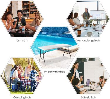 Складной кемпинговый стол 157 х 74 х 74 см RELAX4LIFE