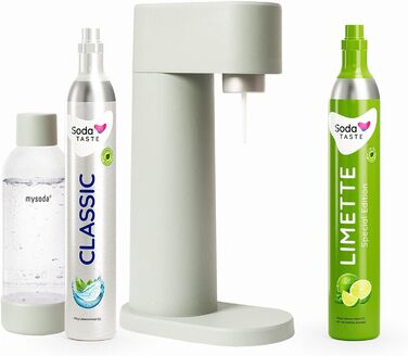Набор для газирования воды, 4 предмета, классик + лайм, светло-зеленый Mysoda Woody SodaTASTE