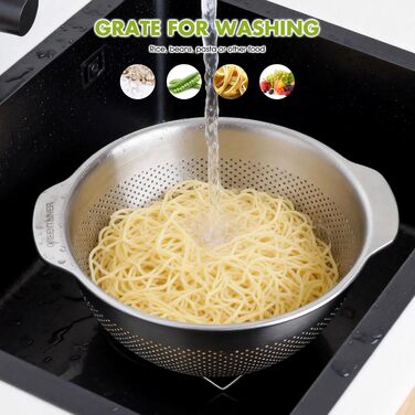 Кухонний друшляк-сито з 2 ручками 27 см Greentainer