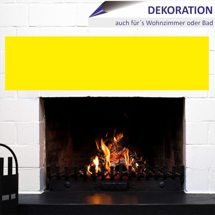 Кухонний фартух INDIGOS UG для плиткового фартуха - - - Термостійкий алюмінієвий композитний бризкозахисний екран - Сучасний кухонний фартух, що протирається - Плита та духовка - Облицювання стіни (жовтий, 150x55 см)