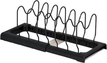 Тримач для посуду розсувний, чорний Simplywire