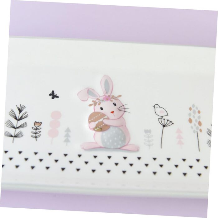 Керамический сервировочный поднос с узором кролика 35,5 х 15 см BAZEITFLOW