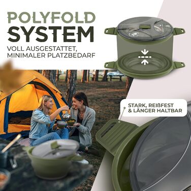 Складная производная посуда для кемпинга 4 предмета Joe WOODSMAN