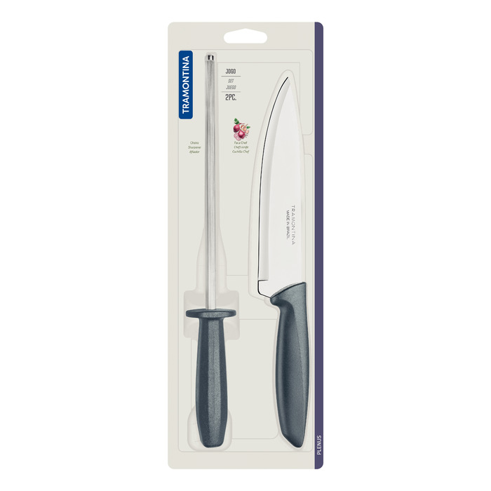 Набор ножей Tramontina Plenus grey, 2 предмета (6591625)