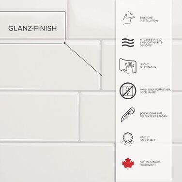 Наклейки для плитки, що самоклеяться - упаковка з 5 аркушів 29,36 см x 21,29 см - 3D самоклеючі ПВХ наклейки для плитки та фартуха для кухні, ванної кімнати та стін, кольорова та водонепроникна плитка (біла)