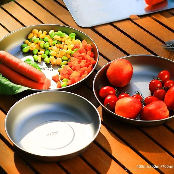 Ультралегкий туристический титановый тарелка 500 мл EasyByMall