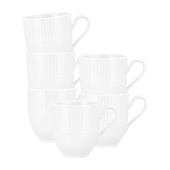 Кружка с ручкой 0,35 л, набор 6 предметов, белые Amina White Seltmann Weiden