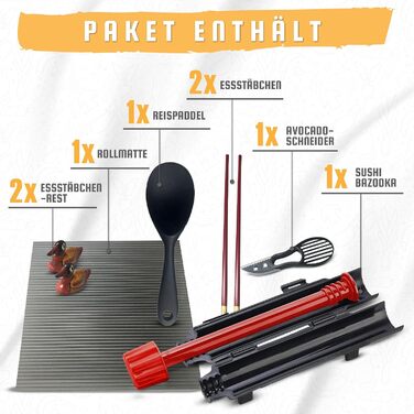 Набор для приготовления суши 8 предметов Pukpu