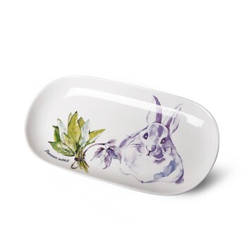 Блюдо Fissman PROVENCE RABBIT 30х15х2.5 см фарфор (13957)